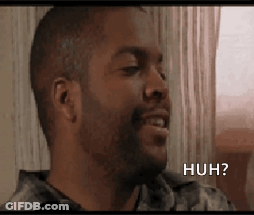 A Man With A Beard Is Making A Funny Face And Saying Huh ? GIF