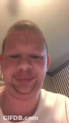 A Man With A Beard Is Making A Funny Face . GIF