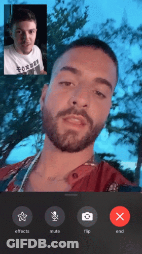 A Man With A Beard Is On A Video Call GIF