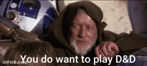 A Man With A Beard Is Pointing At A Robot And Says " You Do Want To Play D&d " GIF