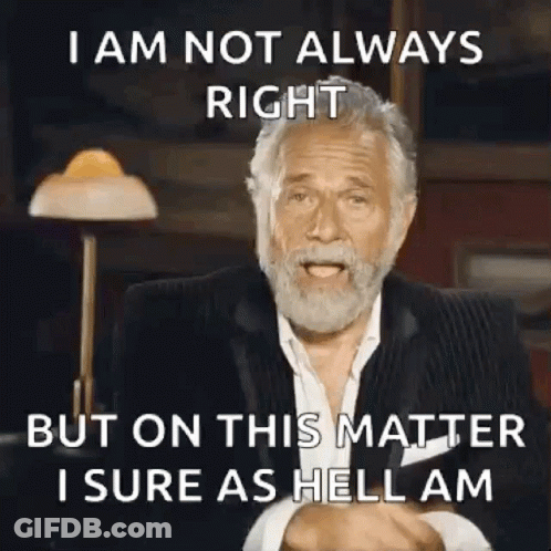 Bearded Man Pointing And Saying I Am Not Always Right GIF