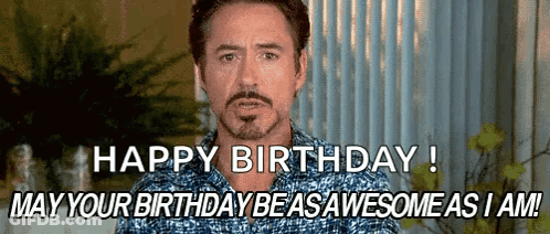 A Man With A Beard Is Saying Happy Birthday ! May Your Birthday Be As Awesome As I Am GIF
