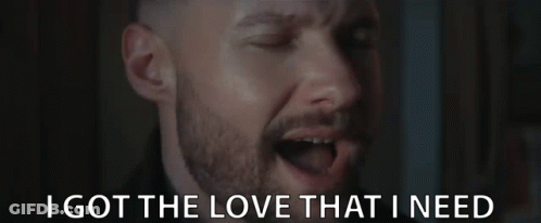 A Man With A Beard Is Saying I Got The Love That I Need . GIF