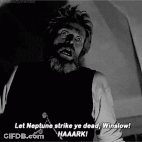A Man With A Beard Is Saying Let Neptune Strike Ye Dead GIF