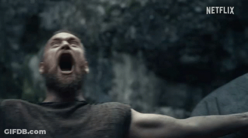 Bearded Man Screaming Netflix Text GIF