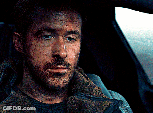 A Man With A Beard Is Sitting In A Car And Looking Out The Window GIF