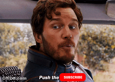 A Man With A Beard Is Sitting In A Car With A Button That Says Push The Subscribe GIF