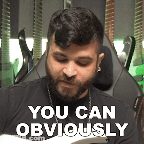 A Man With A Beard Is Sitting In A Chair Saying You Can Obviously GIF