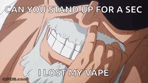 A Man With A Beard Is Smiling And Says " Can You Stand Up For A Sec " GIF