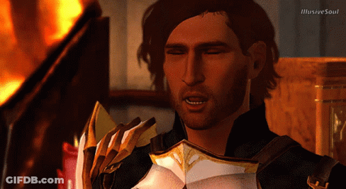 A Man With A Beard Is Standing In Front Of A Fire With Illusive Soul Written Above Him GIF