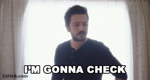 A Man With A Beard Is Standing In Front Of A Window And Says I 'M Gonna Check GIF