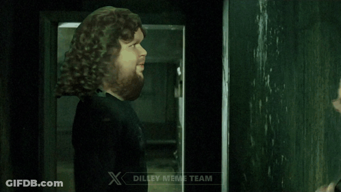 A Man With A Beard Is Standing Next To A Bald Man With Glasses And The Words Dilley Meme Team On The Bottom GIF