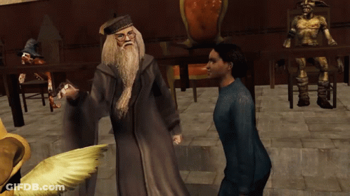 A Man With A Beard Is Standing Next To A Woman In A Video Game GIF