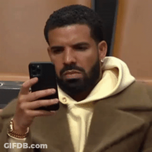 A Man With A Beard Is Taking A Picture Of Himself With His Cell Phone . GIF