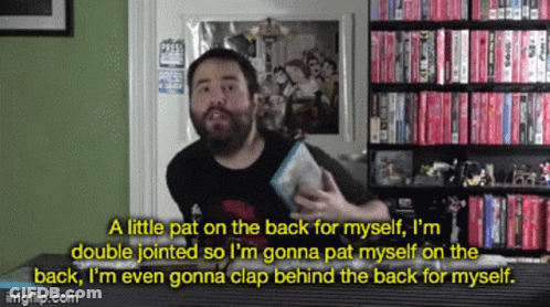 Bearded Man Talking About Little Pat On Back GIF