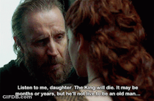 A Man With A Beard Is Talking To A Woman With Red Hair And Says Listen To Me Daughter GIF