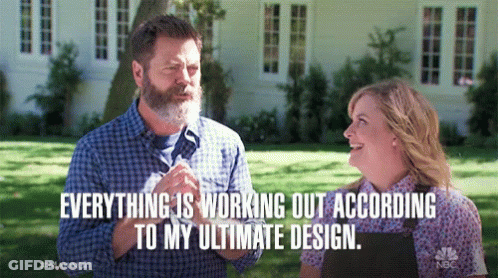 Man Talking To Woman With Caption Everything Is Working Out GIF