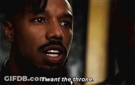 A Man With A Beard Is Talking To Another Man And Says `` I Want The Throne '' . GIF