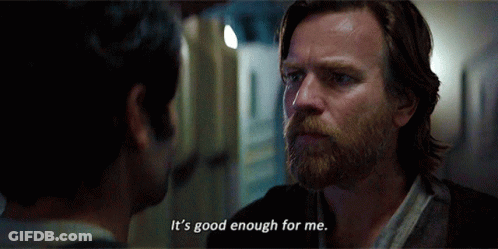 A Man With A Beard Is Talking To Another Man And Says It 'S Good Enough For Me . GIF