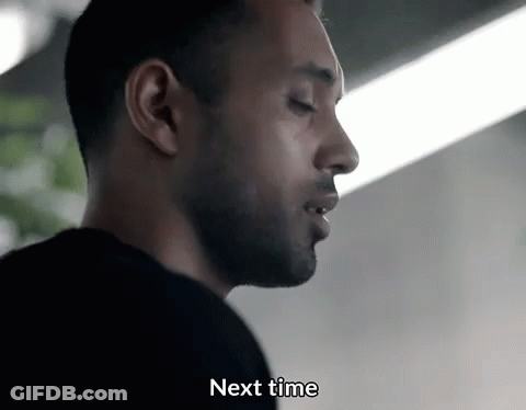 A Man With A Beard Is Talking To Another Man And Says Next Time . GIF