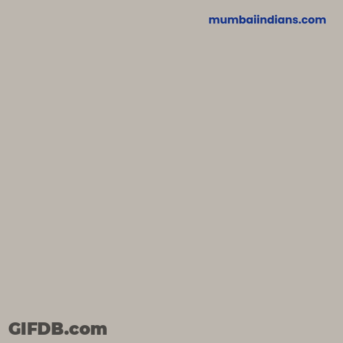 A Man With A Beard Is Wearing A Blue Shirt That Says Mumbai Indians On It GIF
