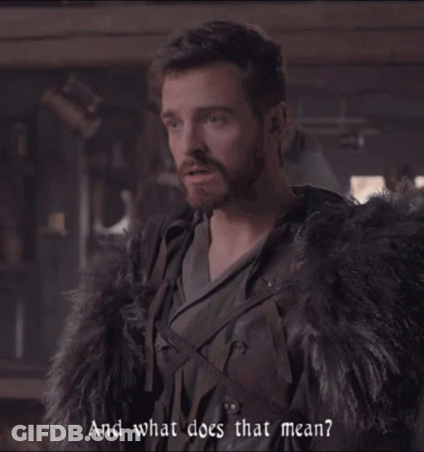 A Man With A Beard Is Wearing A Fur Coat And Says " And What Does That Mean " GIF