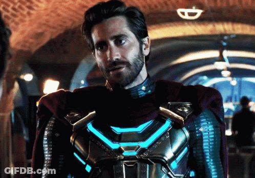 A Man With A Beard Is Wearing A Futuristic Armored Suit GIF