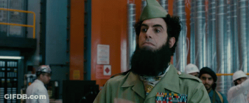 Bearded Man In Green Uniform And Hat GIF