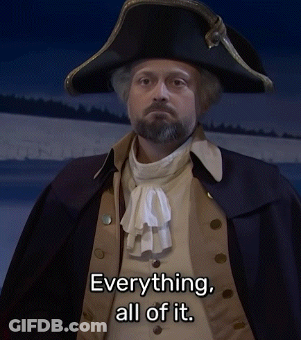A Man With A Beard Is Wearing A Hat And A Coat And Says Everything All Of It GIF