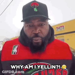 A Man With A Beard Is Wearing A Hat And A Jacket And Says Why Am I Yellin ? GIF