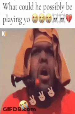 A Man With A Beard Is Wearing A Hat And A Red Shirt . GIF