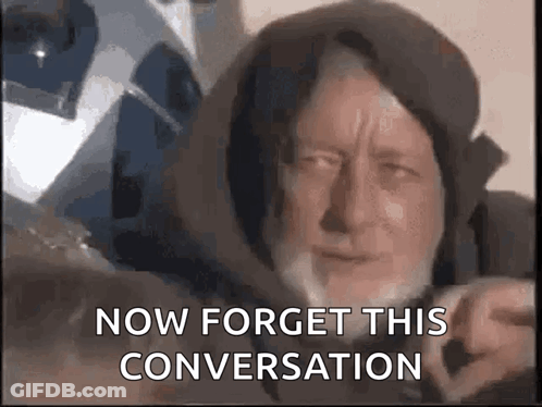A Man With A Beard Is Wearing A Hooded Jacket And Says Now Forget This Conversation . GIF