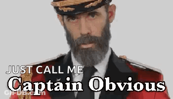A Man With A Beard Is Wearing A Military Uniform And A Hat And Says `` Just Call Me Captain Obvious '' . GIF