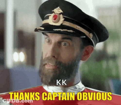 A Man With A Beard Is Wearing A Military Uniform And Says Thanks Captain Obvious GIF