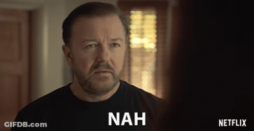 A Man With A Beard Is Wearing A Nah Shirt GIF