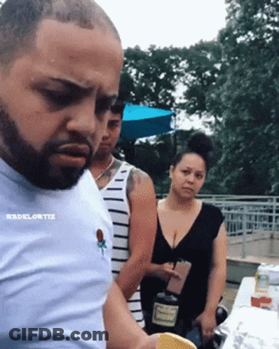 Man With Beard Wearing Badelortiz Shirt GIF