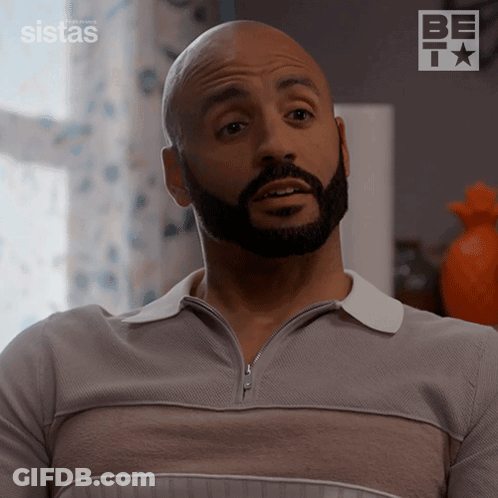 Man With Beard Wearing Sistas Shirt GIF