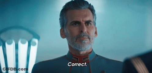 A Man With A Beard Is Wearing A Uniform And Says Correct . GIF