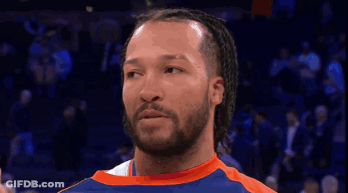 A Man With A Beard Is Wearing An Oklahoma City Thunders Jersey GIF