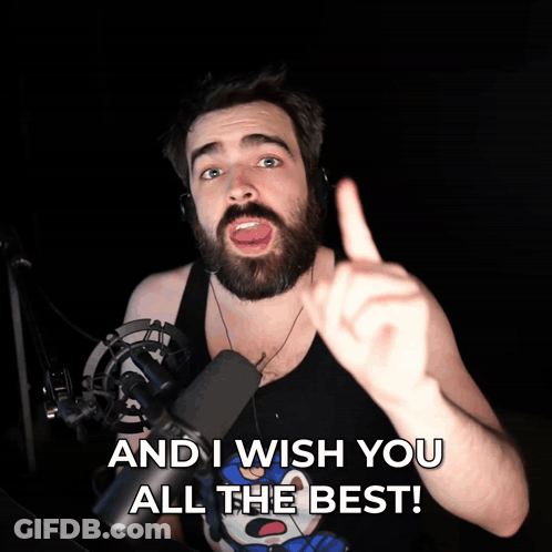 A Man With A Beard Pointing At The Camera With The Words And I Wish You All The Best Below Him GIF