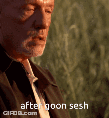 A Man With A Beard Says " After Goon Sesh " GIF