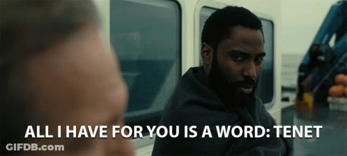 A Man With A Beard Says " All I Have For You Is A Word " GIF