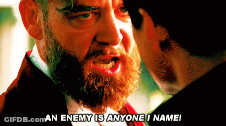 A Man With A Beard Says An Enemy Is Anyone 'S Name GIF