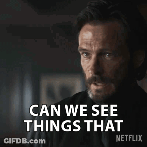 A Man With A Beard Says " Can We See Things That Netflix " GIF