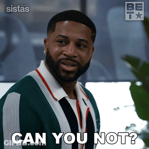 A Man With A Beard Says " Can You Not " On A Screen GIF