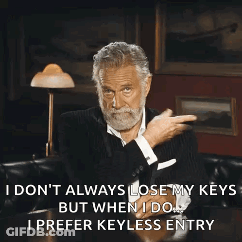 A Man With A Beard Says " Don 'T Always Lose My Keys But When I Do .. GIF