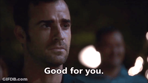 A Man With A Beard Says Good For You In A Speech Bubble GIF