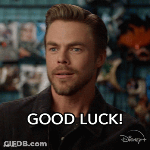 A Man With A Beard Says " Good Luck " GIF