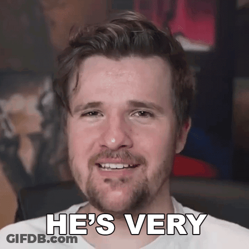 A Man With A Beard Says He 'S Very In Front Of His Face GIF