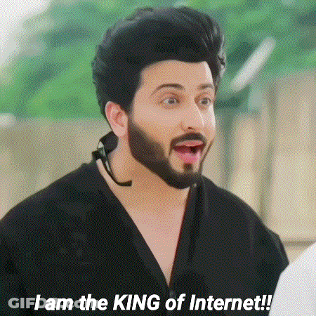 A Man With A Beard Says I Am The King Of Internet ! GIF